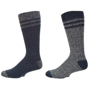Wool Blended Crew Marled Men 2 Pair Socks